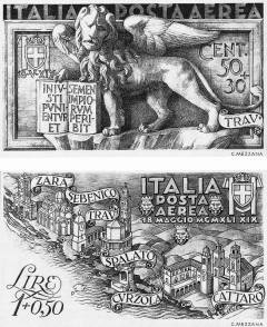 Talijanske okupacijske poštanske marke izdane u čast Rimskih ugovora
