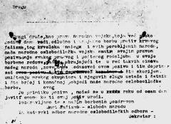 Koncept mobilizacijskog poziva Kotarskog NOO-a Solina za NOV i POJ