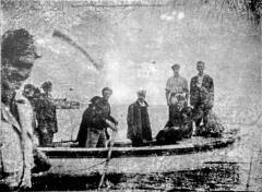 Ovim je čamcem u Podgori izvršena razmjena naših zatvorenika za talijanske zarobljenike